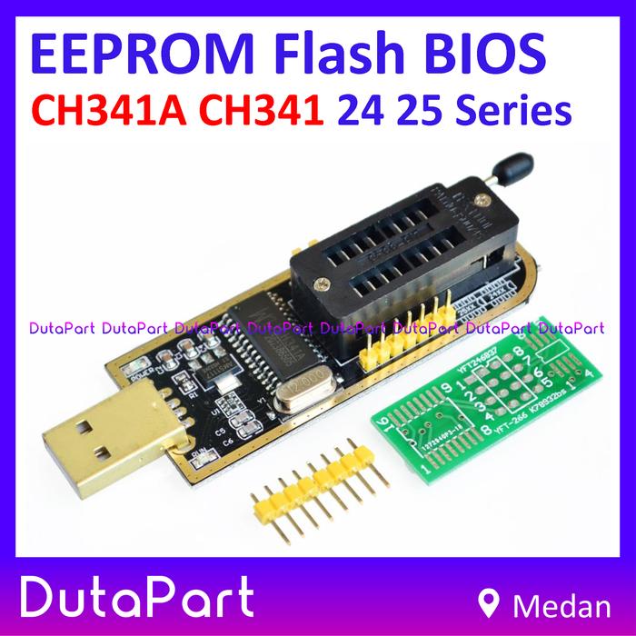 Gambar CH341A CH341 24 25 Series EEPROM Flash BIOS USB Programmer 24xx 25xx - CH341A dari DutaPart_NEW undefined Tokopedia