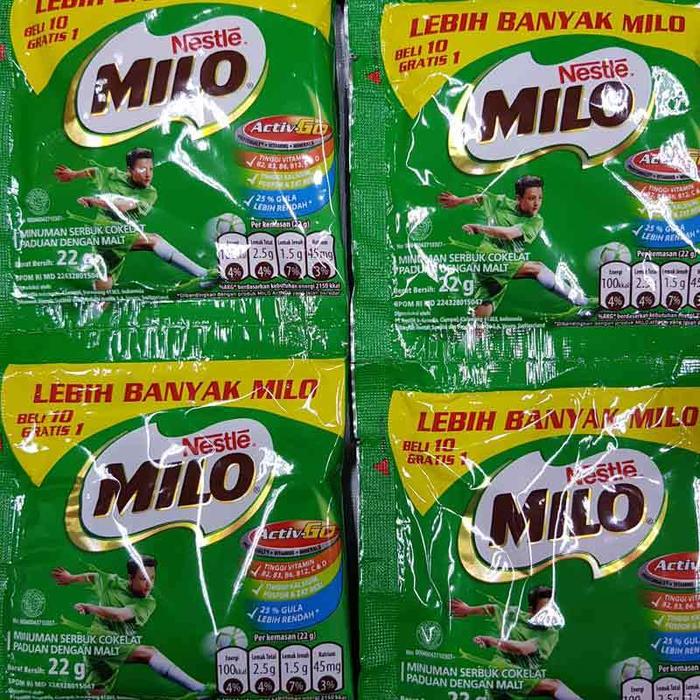 Gambar Susu Bubuk Coklat Milo Sachet 22gr - 1renceng (10pc) dari TK Angkasa341 undefined Tokopedia