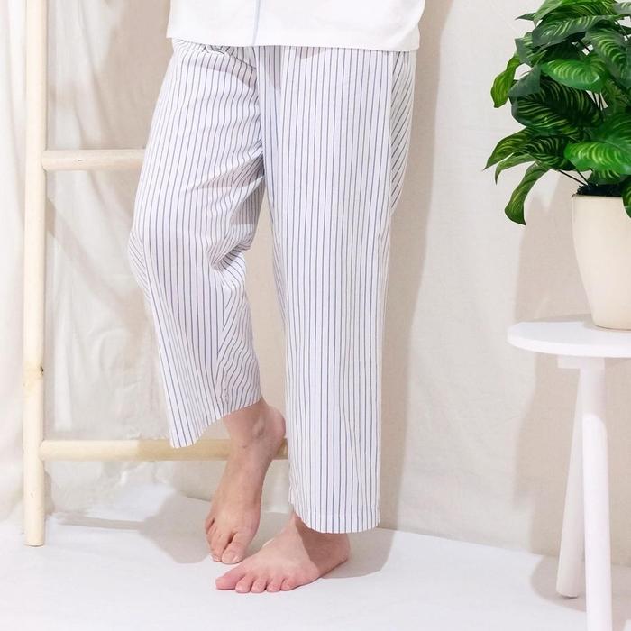 Gambar KRISSY COLLAR PJ SET pyjamas collections vol. 03 - White Blue dari Caviar Wear undefined Tokopedia