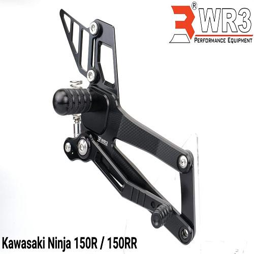 Gambar Footstep / Underbone Racing Depan WR3 V-Series Ninja 150 R / 150 RR - Full Hitam dari WR3 undefined Tokopedia
