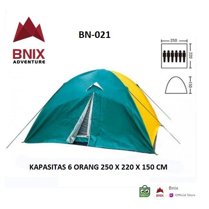 Gambar Tenda Camping - BNIX - BN-021 - Waterproof Double Layer - 6 Orang dari Bnix undefined Tokopedia