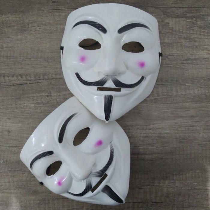 Gambar topeng hacker anak dewasa vendetta anonymous standar putih dari me and mom jimbaran undefined Tokopedia