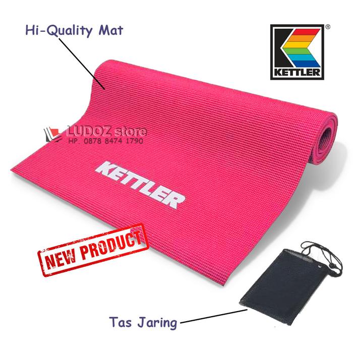 Gambar Matras Yoga Mat 4mm KETTLER 4 - 4.5 mm Senam Aerobic Fitness Gym - Merah Muda dari LUDOZ store undefined Tokopedia