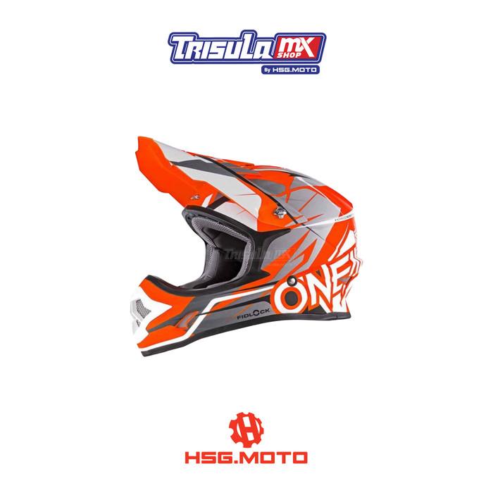 Gambar HELM CROSS ONEAL 3 SERIES F.RIDER ECE ORANGE/GRAY - L dari HSG MOTO undefined Tokopedia