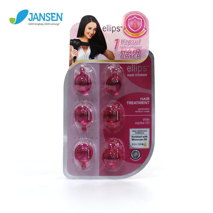 Gambar Ellips Kapsul Vitamin Rambut (1 Sachet x 6 Kapsul) - Merah Muda dari Jansen Official Store undefined Tokopedia