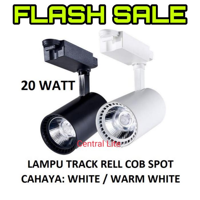 Gambar Lampu Track Rell 20w Sorot Lampu Spotlight 20 watt Track Spot light - HITAM WW dari Central Lite undefined Tokopedia