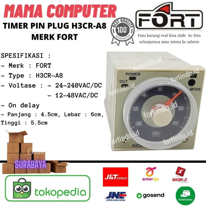 Jual Timer H3CR-A8 24-240VAC DC Pin Plug Mounting Saklar Timer MERK ...