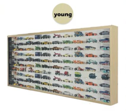 Gambar Rak Hotwheels Akrilik Isi 100, Wooden Vintage Premium Skala 1:64 - Young Texture dari amenkrayend undefined Tokopedia