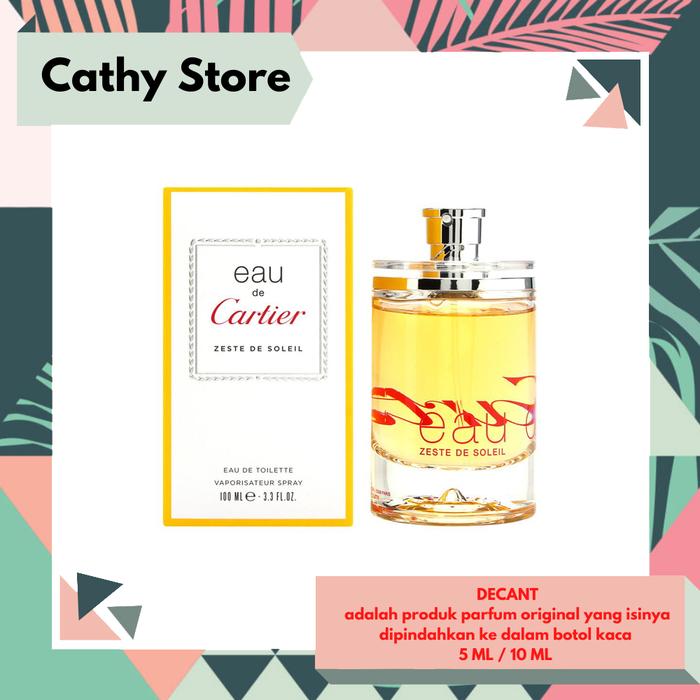 Jual Decant Asli Cartier Zeste de Soleil for Unisex EDT 5ML - Jakarta  Selatan - CathyStore | Tokopedia
