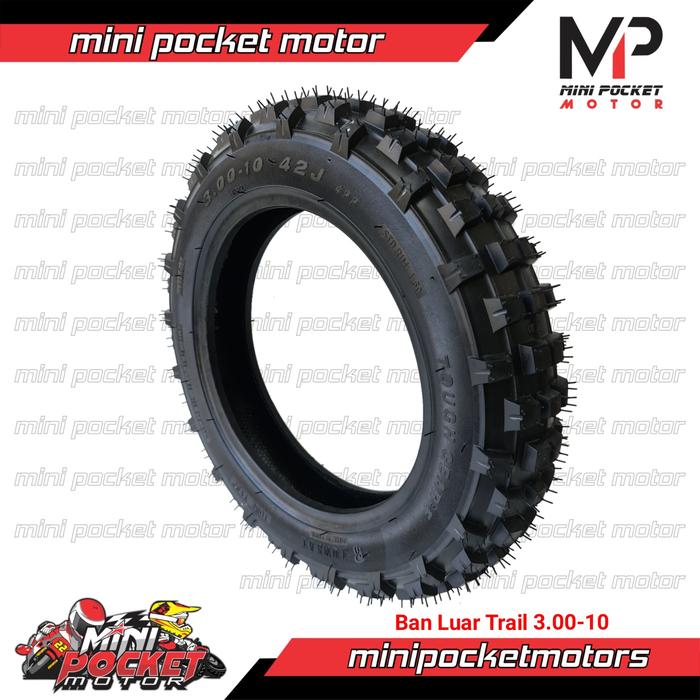 Gambar Ban Luar Mini Trail Ring 10 - 3.00 Ban Luar Mini Ttail 3.00-10 dari Mini Pocket Motor Sparepart undefined Tokopedia