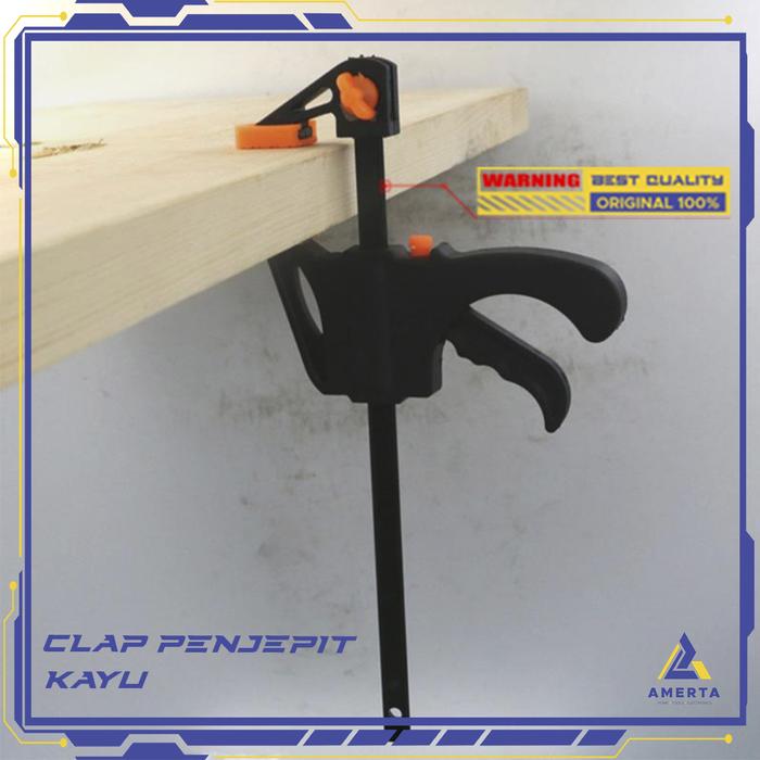 Gambar Klem F Kayu Quick Clamp F Kayu Wood / Alat Penjepit Kayu - 4 Inch dari Amerta Center undefined Tokopedia