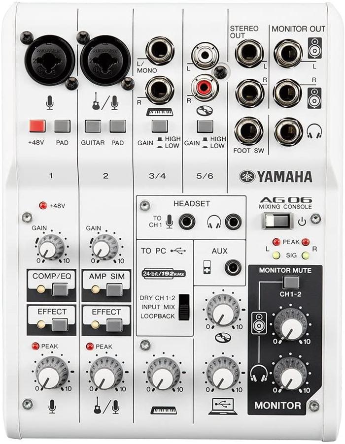 YAMAHA AG06 ＋Audio-Technica AT2020（YAMAHA AG06/audio
