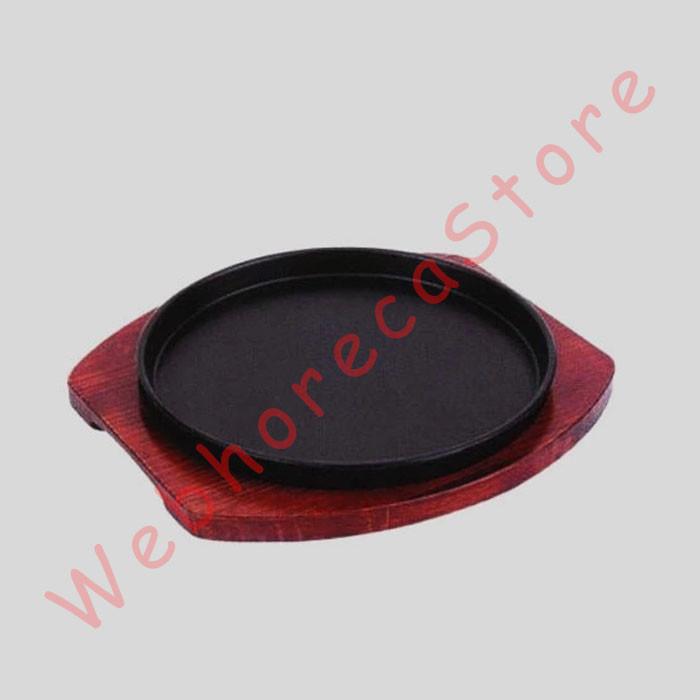 Gambar Round Cast Iron 26cm/ Hotplate Bulat Tatak Kayu dari Webhorecastore undefined Tokopedia