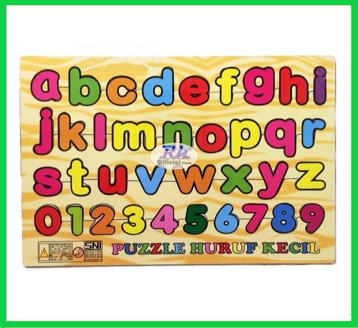 Gambar Mainan Edukasi Anak Puzzle Kayu Huruf Abjad Alphabet - Huruf Kecil dari ERHA REYRA undefined Tokopedia