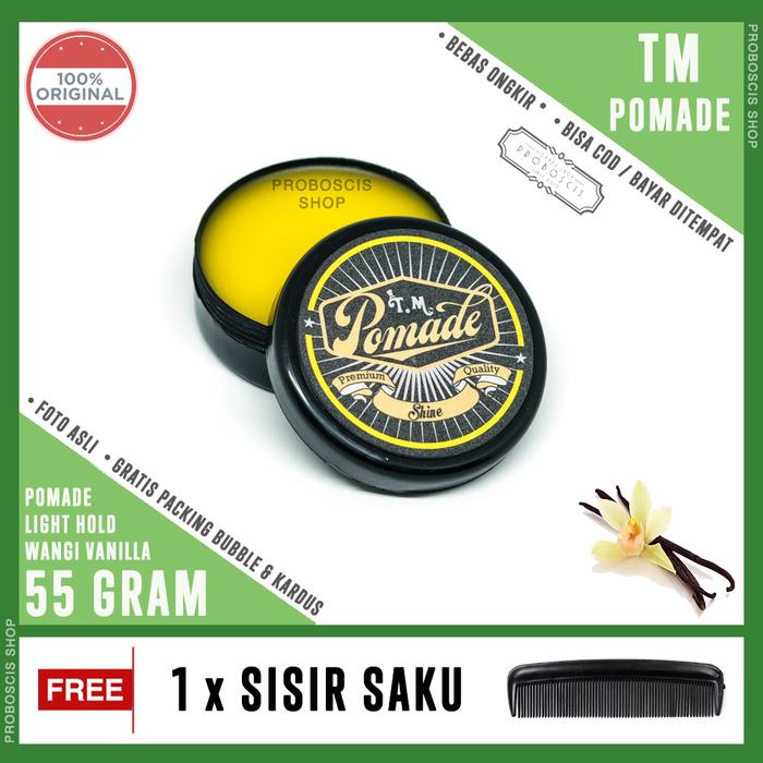 Gambar TM Pomade Mini Oilbased 55gram - Shine Vanilla dari PROBOSCIS SHOP undefined Tokopedia