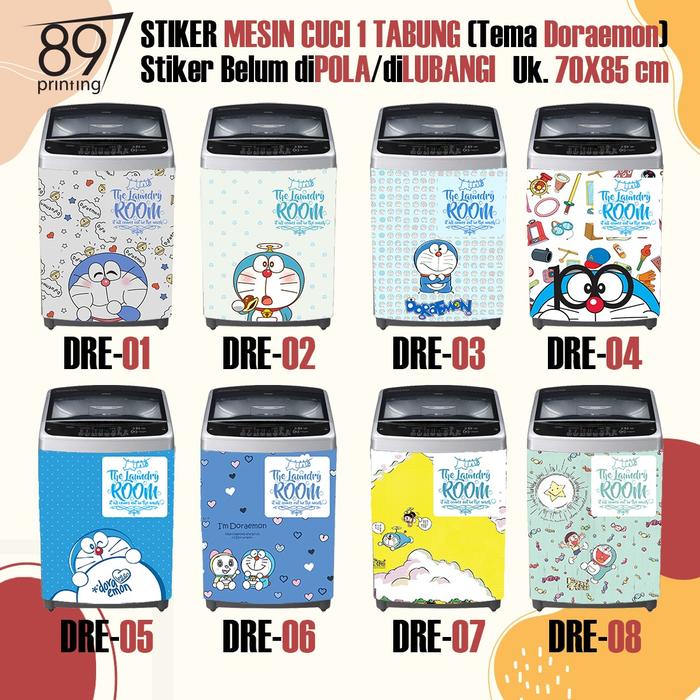 Gambar Stiker Mesin Cuci 1 Tabung - Doraemon dari CV. 89 Printing undefined Tokopedia