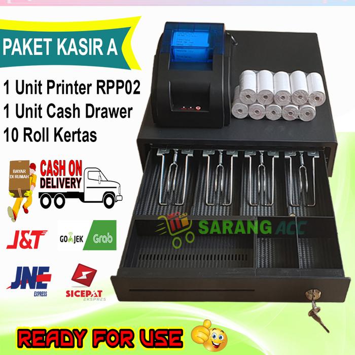 Gambar Paket Kasir A Cash Drawer + Printer RPP02 + Kertas Struk 58mm dari SMARTCOM TECHNOLOGY undefined Tokopedia