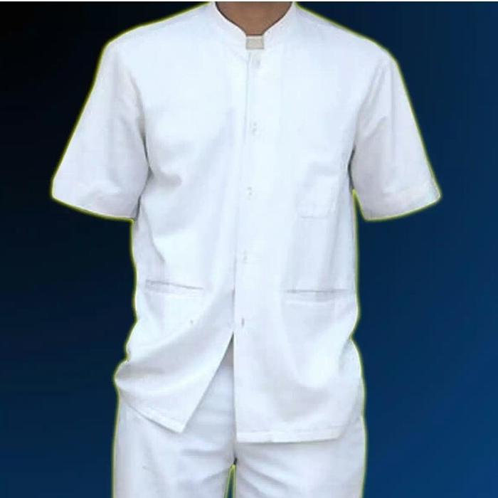 Gambar baju perawat cowok/seragam perawat cowok - Putih, S dari Rizkika store undefined Tokopedia