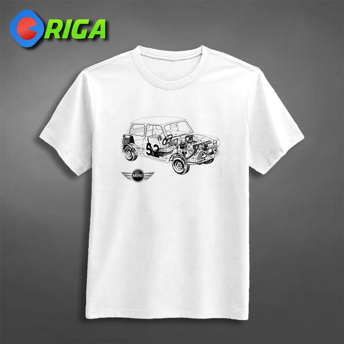 Gambar ORIGA 0454 - Kaos Mini Cooper Art - Automotive T-Shirt T Shirt - Putih, S dari Origa Store undefined Tokopedia