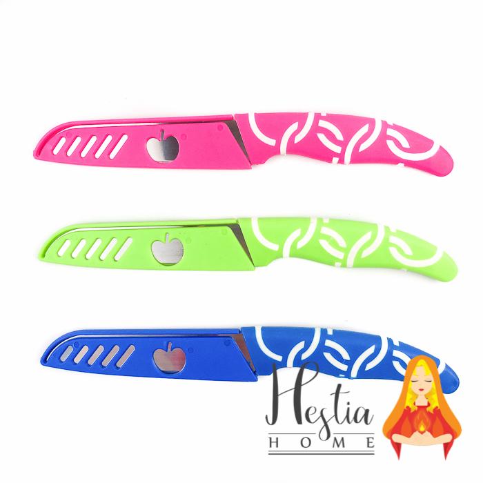 Gambar Pisau Serbaguna Buah Sayur Daging Chef Mini Knife Sarung Motif Apel - Orange dari HESTIA HOME OFFICIAL undefined Tokopedia