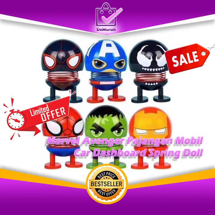 Gambar Marvel Avenger Pajangan Mobil Smile - Car Dashboard Spring Doll 0612 dari DeMurah Store undefined Tokopedia