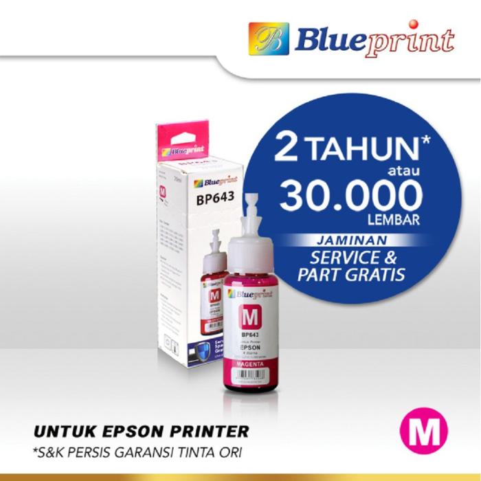 Gambar Blueprint 70ml Tinta Epson Printer 641 642 643 644 L110 664 T664 - Merah Muda dari Sadar Jaya Maju undefined Tokopedia