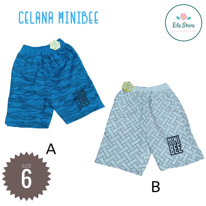 Gambar celana pendek anak laki laki 6 tahun - 14 tahun short pants minibee - 6-7 tahun dari efastore_baju_anak undefined Tokopedia