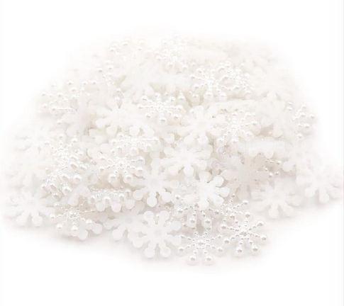 Gambar Snowflake Beads FlatBack (100pcs) - WHITE dari JPL CRAFT STORE undefined Tokopedia