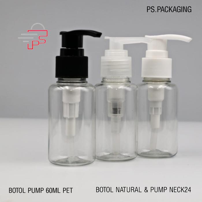 Gambar BOTOL LOTION PUMP 60ML / BOTOL PLASTIK PUMP 60ML - 3WARNA dari Putra Sukapura Pack undefined Tokopedia