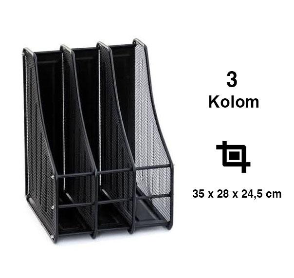 Gambar Magazine Box Tray File Besi Dokumen Susun Hitam Jaring Rak Kertas - Susun 3 dari QuinGo undefined Tokopedia