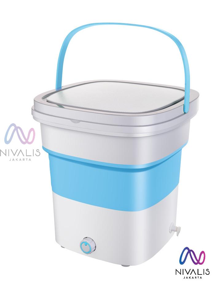 Gambar MESIN CUCI PORTABLE LIPAT 135WATT /MESIN CUCI TRAVEL/ WASHING MACHINE - Biru dari Nivalis Jakarta Kota Administrasi Jakarta Utara Tokopedia