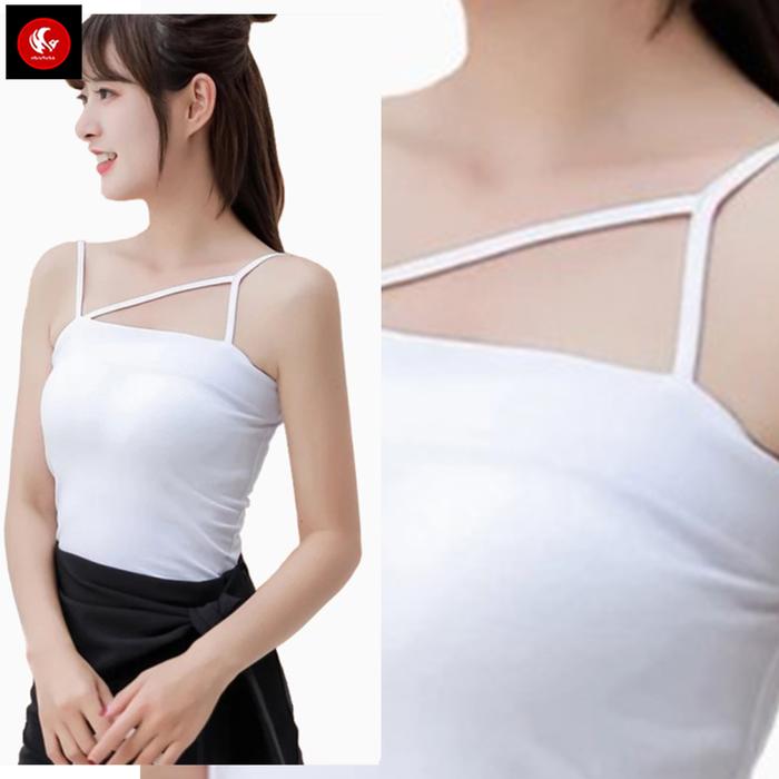 Gambar Okechuku FANDA Tanktop Murah Tank top Tank Singlet Wanita Gaya Korea - Putih, M dari Okechuku undefined Tokopedia