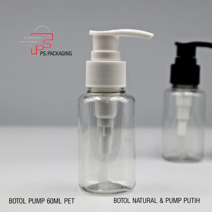 Gambar BOTOL LOTION PUMP 60ML / BOTOL PLASTIK PUMP 60ML - Putih dari Putra Sukapura Pack undefined Tokopedia