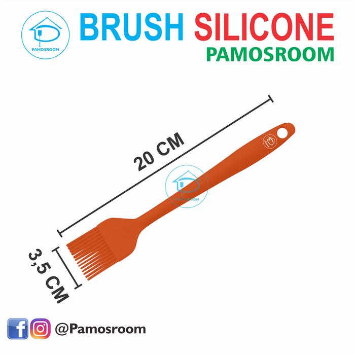 Gambar Pamosroom Kuas Silikon Barbeque BBQ Tahan Panas 20cm Kuas Oles Roti - Orange dari pamosroom undefined Tokopedia