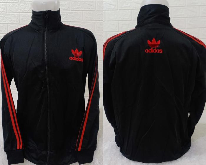 Gambar Jaket Sport LOTTO / Kombinasi List / Jaket Running Logo Bordir - Hitam, XL dari Gw style undefined Tokopedia