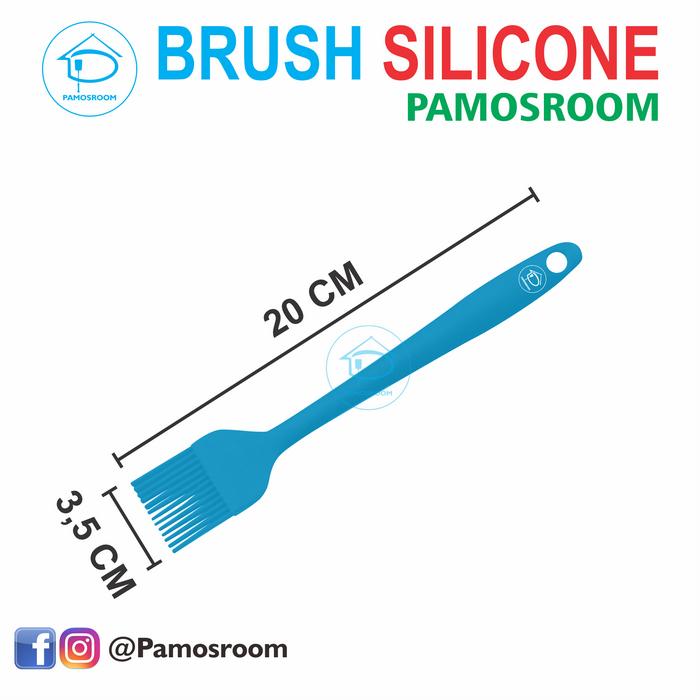 Gambar Pamosroom Kuas Silikon Barbeque BBQ Tahan Panas 20cm Kuas Oles Roti - Biru dari pamosroom undefined Tokopedia