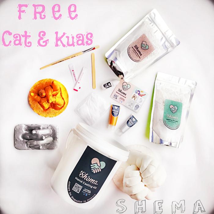 Gambar TERMURAH Hand Casting Kit ada CAT + KUAS Cetakan Tangan HANDCASTING 3D dari Bio Shema undefined Tokopedia