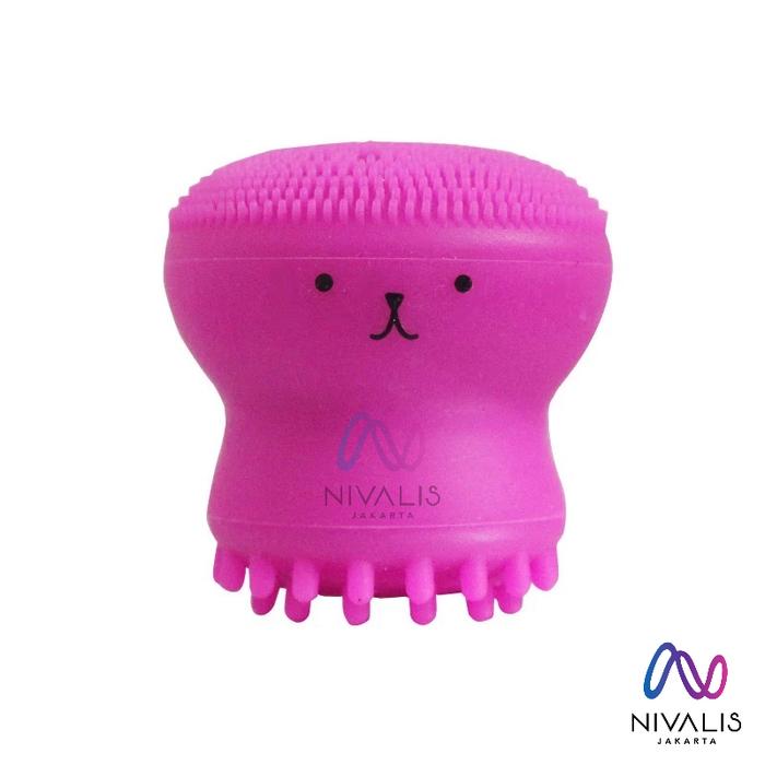 Gambar SPONS GURITA PEMBERSIH WAJAH SPONS CUCI MUKA MULTIFUNGSI - PINK TUA dari Nivalis Jakarta undefined Tokopedia