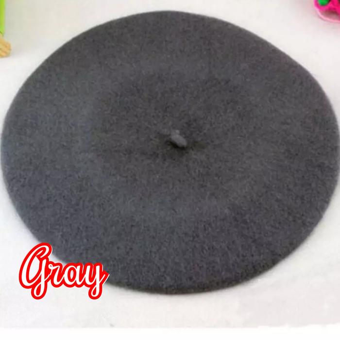 Gambar Topi baret wanita clasik widen sun hat - Gray dari RABELLA COLLECTION undefined Tokopedia