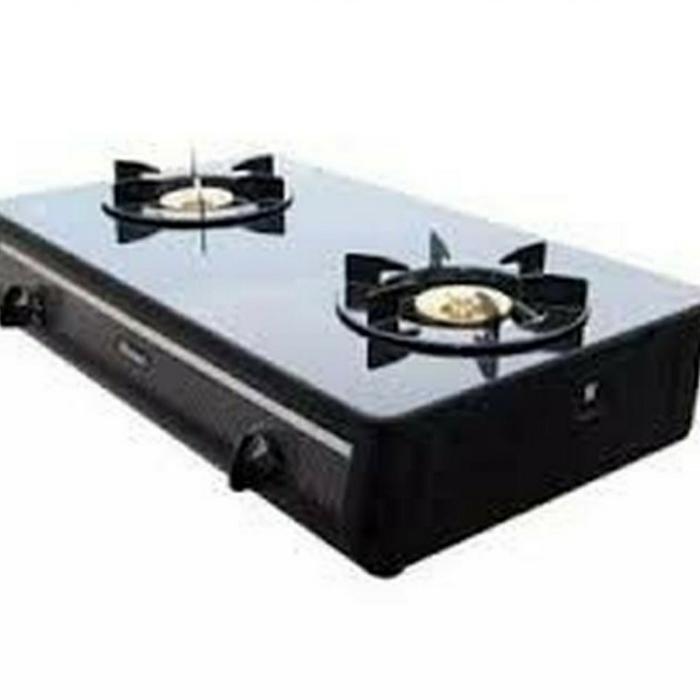 Gambar RINNAI KOMPOR GAS DUA TUNGKU RI-712GA (B) dengan TEMPERED GLASS - Hitam dari Lucky Elektrik undefined Tokopedia