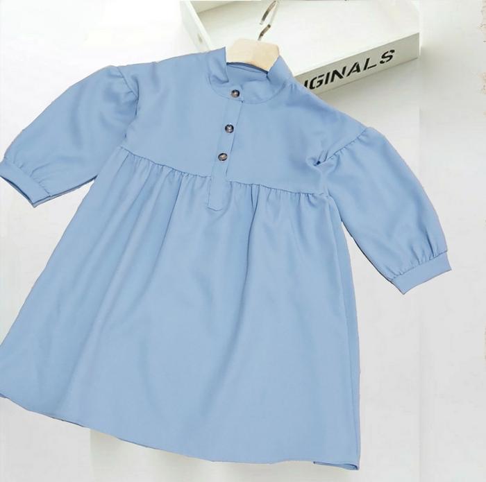 Gambar Dress Britania Dress Simple Casual Anak Perempuan Usia 5 - 6 Tahun - Blue, 5-6 tahun dari BANANAKU OLSHOP Jakarta Utara Tokopedia