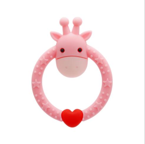 Gambar BSS Teether Baby Mainan Gigitan Pertumbuhan Gigi Bayi Motif Jerapah - J Pink dari Baby_Shop Official Store undefined Tokopedia