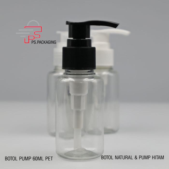 Gambar BOTOL LOTION PUMP 60ML / BOTOL PLASTIK PUMP 60ML - Hitam dari Putra Sukapura Pack undefined Tokopedia