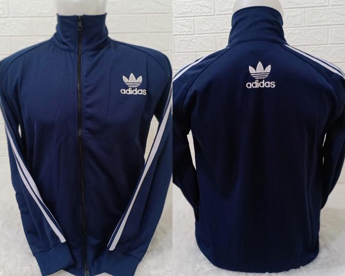 Gambar Jaket Sport LOTTO / Kombinasi List / Jaket Running Logo Bordir - NAVY, XL dari Gw style undefined Tokopedia
