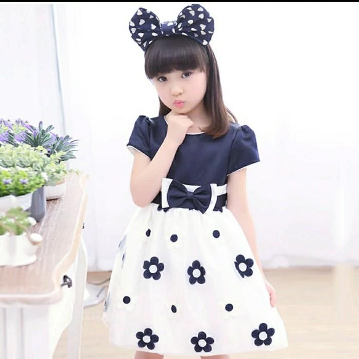 Gambar baju dress anak perempuan branded terbaru umur 7-9 tahun bahan arabel - Biru, umur 7-9 tahun dari Mia_official99 undefined Tokopedia