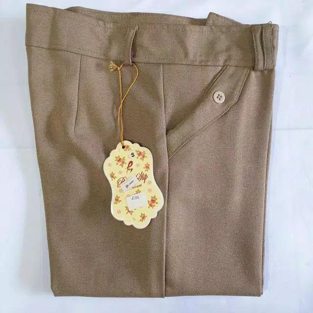 Gambar CELANA KANTOR WANITA PINK SLIP STRETCH LOKAL - Mocca, L4 dari Denasyagala undefined Tokopedia