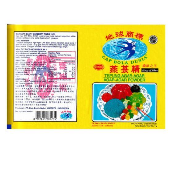 Gambar Bola Dunia Agar Agar Powder Hijau / Merah / Putih / Coklat 7 Gr - Merah dari Kyan Mart undefined Tokopedia