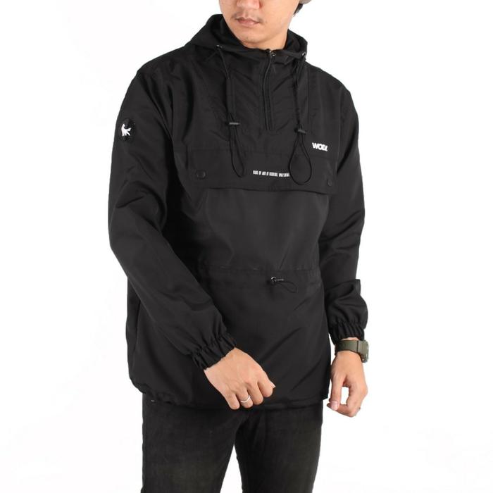 Gambar Cagoule Jacket Snowdope Pria WOLV / Jaket Cagoule Windbreake - Hitam, XL dari Almoundshop undefined Tokopedia