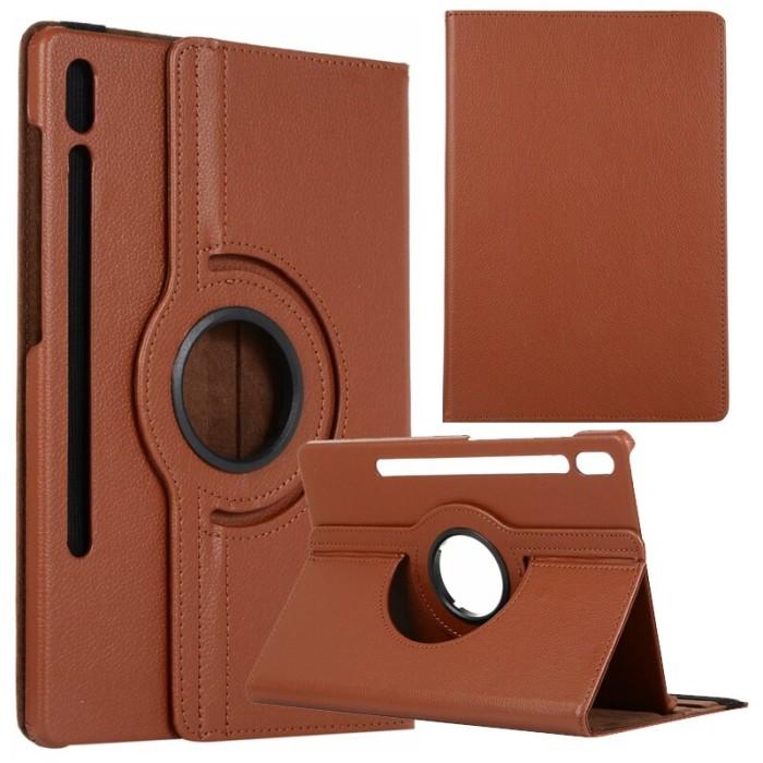Gambar Case Samsung Tab S7 2020 T870 T875 11inch Rotary Pu Leather Flip Cover - Cokelat dari Case BEC undefined Tokopedia