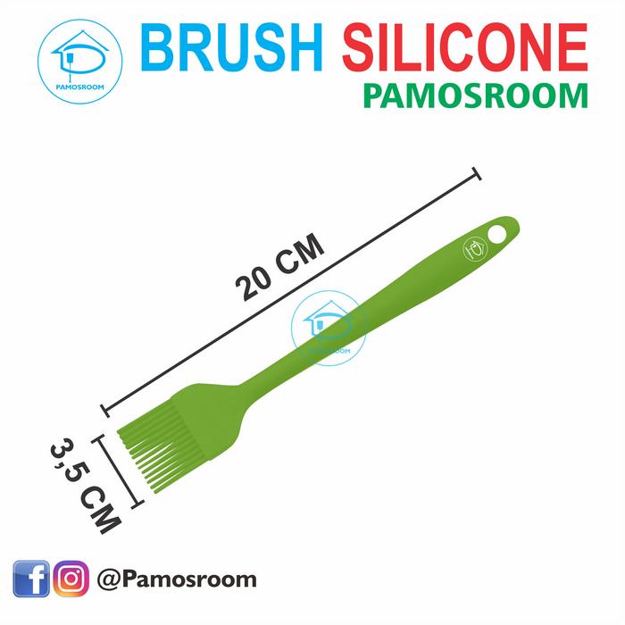 Gambar Pamosroom Kuas Silikon Barbeque BBQ Tahan Panas 20cm Kuas Oles Roti - Hijau dari pamosroom undefined Tokopedia